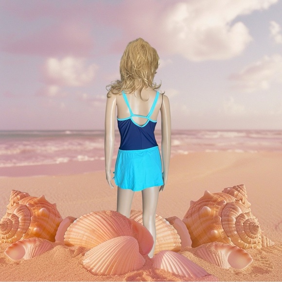 New ZeroXposur Double Strap Swimsuit with Skirt in Regular size 16.5 - Picture 3 of 16